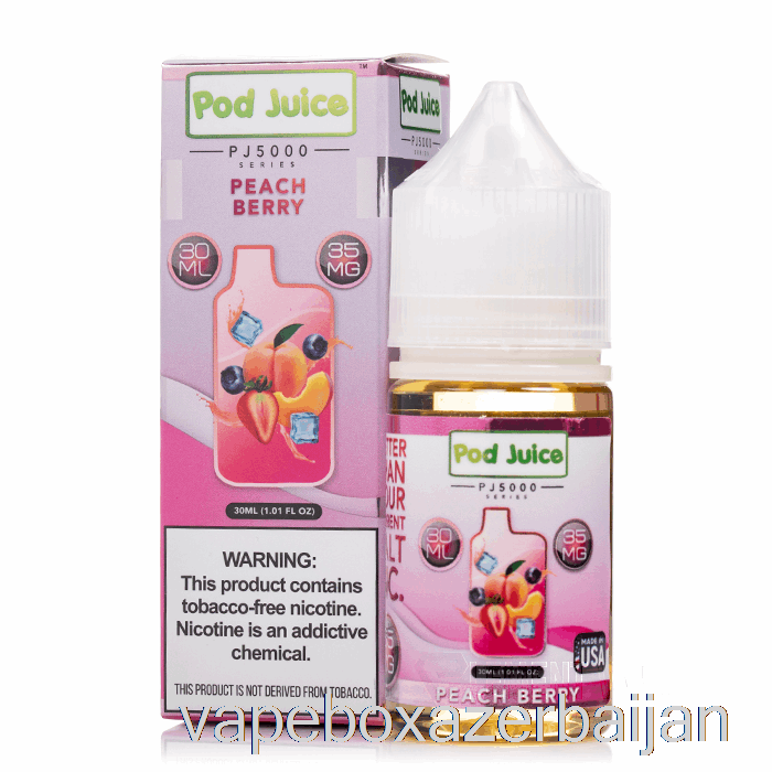 Vape Box Azerbaijan Peach Berry - Pod Juice PJ5000 - 30mL 55mg